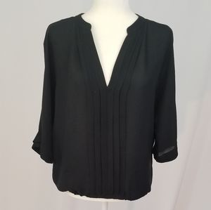 Joie Black Silk 3/4 Sleeve Blouse, Size S